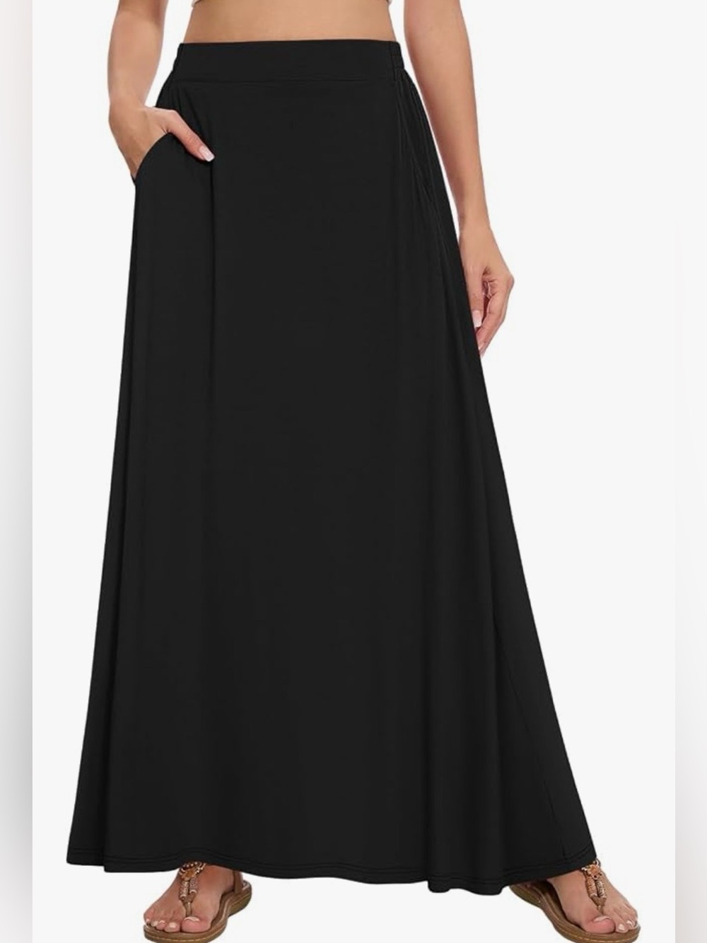 NWT Leafsay Maxi Skirt Long Flowy Summer A-Line High, pockets, Medium